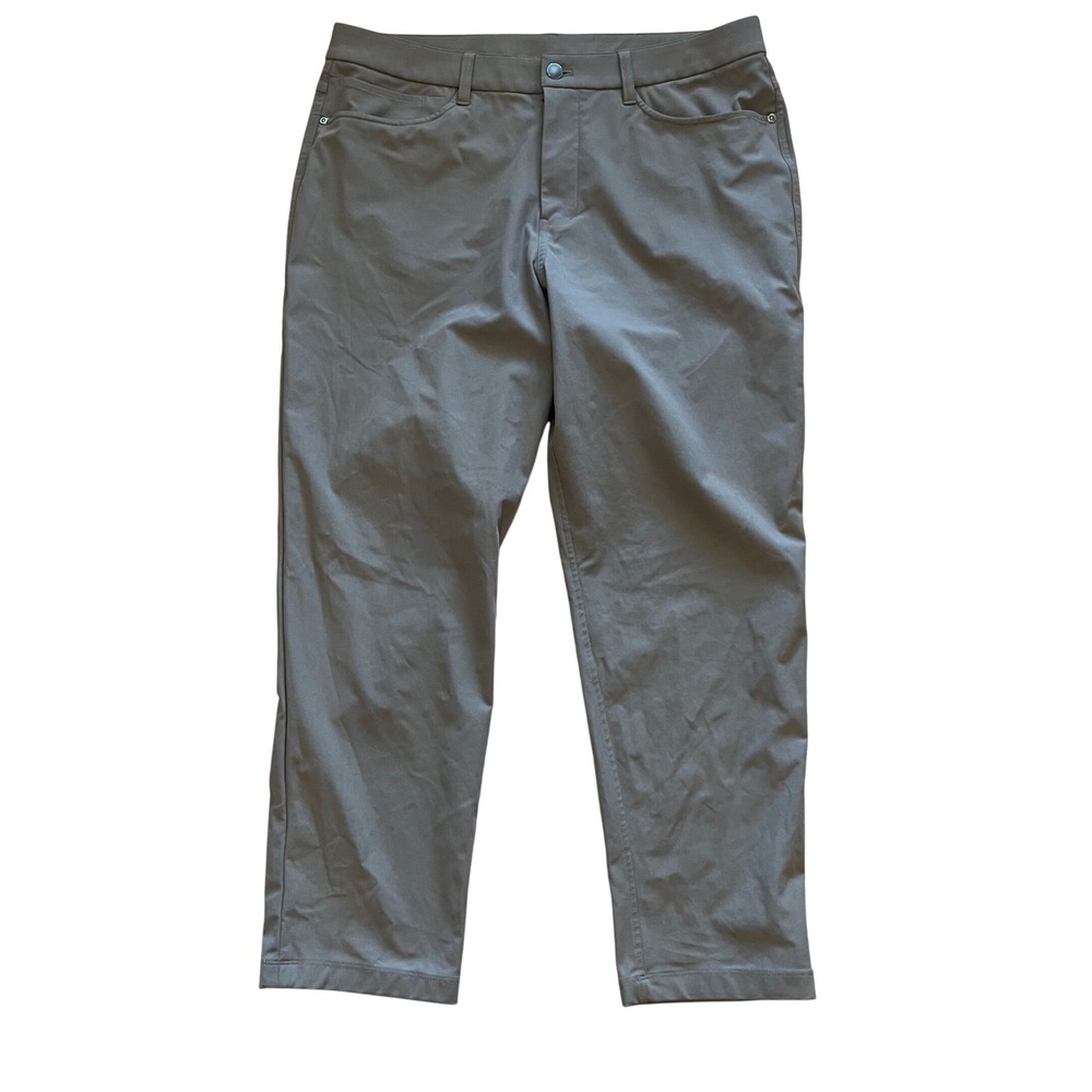Lululemon‎ ABC Pant Classic 34 Warpstreme Olive Green Khaki 5 Pocket Trousers